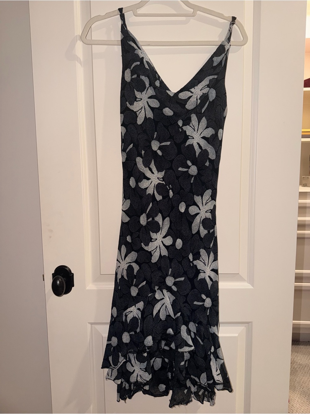 Black & White Floral Slip Dress